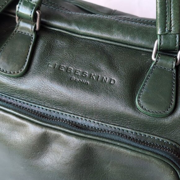 LIEBESKIND-BERLIN Satchel Vintage Forest Green Convertible Bag - Picture 12 of 13
